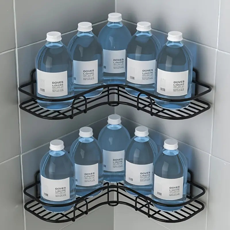 Stainless Steel Corner Shower Rack, Wall Mounted Bathroom Rack